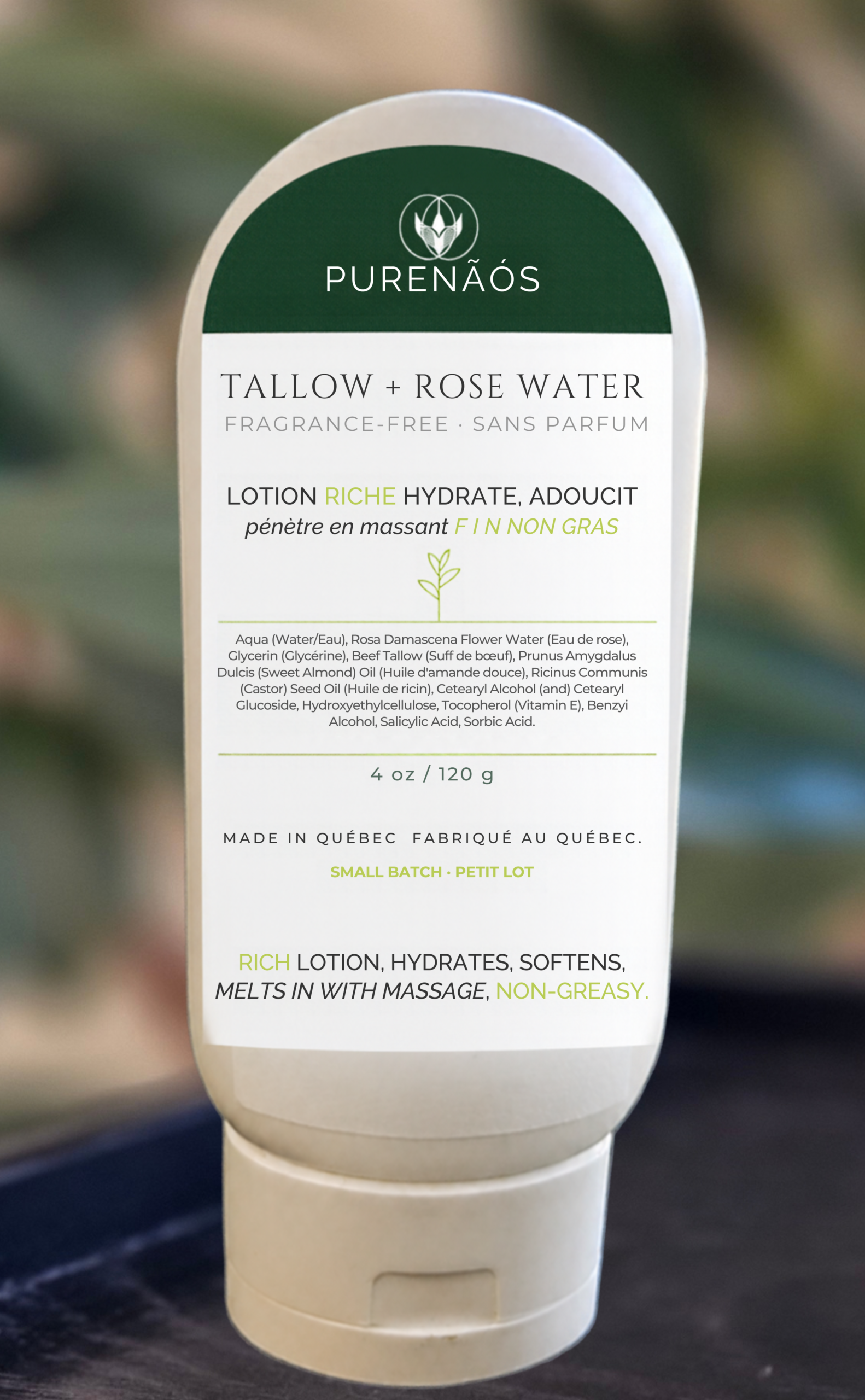 Tallow + Rose Water Lotion